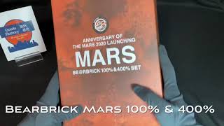 潮玩基地 Bearbrick unboxing Mars 100% \u0026 400% 1000% xgirl be@rbrick medicom toy ベアブリック 暴力熊 積木熊 nasa moon