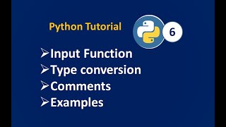 #Python Tutorial- input() || Comments || Type conversion