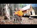 7-Days Scope Cam DEER HUNT in CANADA (at the Small Off Grid Cabin!!!) - Fresh Family Fall Dinner