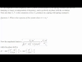 Eng Phys 2P04 2015 Lecture 12: Driven Resonance and Quality Factor