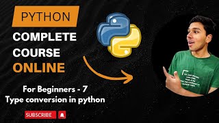 Type conversion in python | for absolute beginners 2024 | python tutorial, #python
