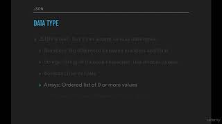 JSON Javascript Object Notation 61 Characteristics Data Types and Syntax