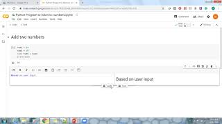 Python Program to Add two Numbers dynamically