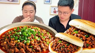 Today's Dandan food tutorial: Shaanxi meat saozi practice  meat flavor crisp but not greasy  clip s