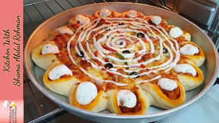 Crown Crust 🍕 Pizza Recipe | With Homemade Pizza Dough, Pizza Sauce And White pi