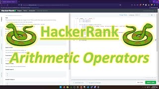 HackerRank (Python): Arithmetic Operators