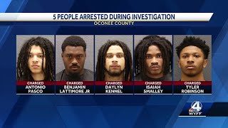 5 people arrested during investigation in Oconee County