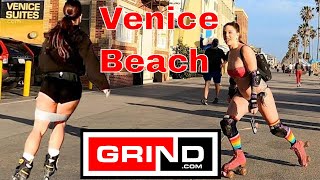 Santa Monica Beach Pier to Venice Beach Boardwalk Virtual Bike Tour Grind for Sunset 04-07-21.