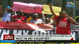 Human rights groups, protest ask government to follow the law