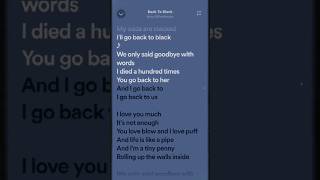 Amy Winehouse: Back to Black (Speed Up) | #Lyrics