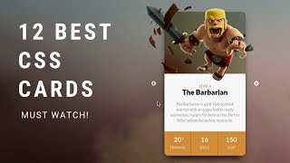 Top 12 Stunning Cards design and effects | Html Css Javascript Effects & Animations