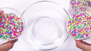 【DIY】星のデコパーツ入れすぎスライムを作る【slime ASMR】