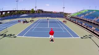 Alexander Sisk Hitting With John McEnroe. Sportime College Showcase