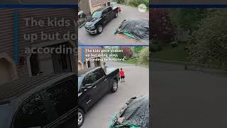 Frightening lightning strike zaps near a family. See shocking surveillance.
