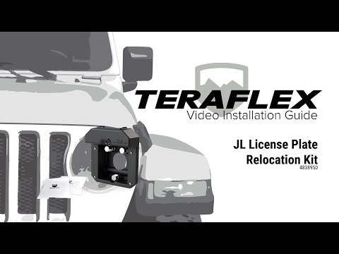 Teraflex Jl License Plate Relocation Kit Jeep Wrangler License Plate