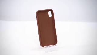 Husa premium din piele pentru iPhone XR - Brown