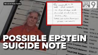 Alleged Epstein Suicide Note Revealed