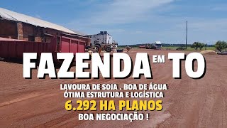 FAZENDA PRODUTIVA ABERTA EM SOJA COM 6.292 HA COM ÓTIMA ESTRUTURA NO TOCANTINS - MercadodeAtivos