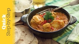 How To Make Fish Curry | White Fish in Spicy Coconut Sauce Recipe | Quick Step-By-Step Version