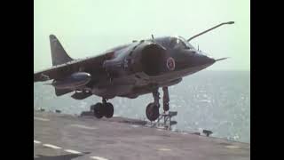 USMC AV-8A Harrier Evaluation USS Guadalcanal (LPH-7) 3/20/1971 Sea Control Ship Concept (reel 3)