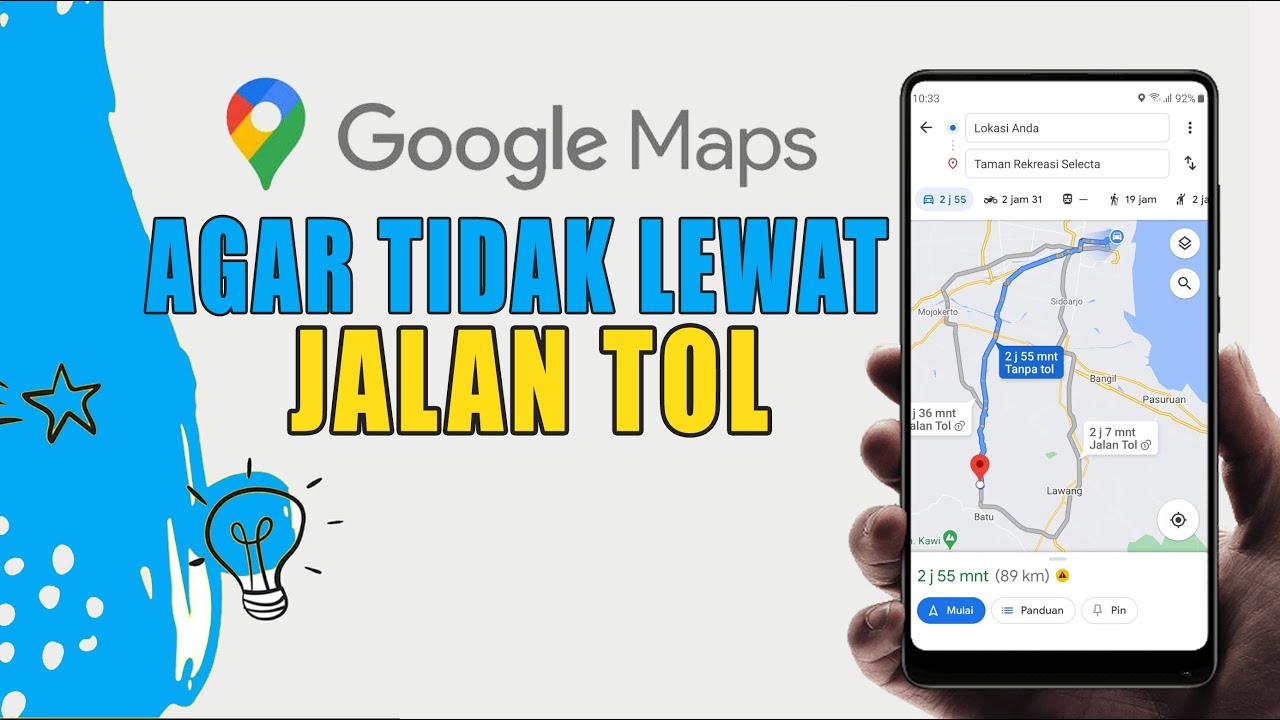 Cara Google Maps Tidak Lewat Tol | Menggunakan Rute Tanpa Jalan Tol ...