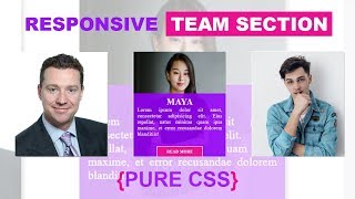 Responsive Our Team Section Using HTML CSS | Using Media Query