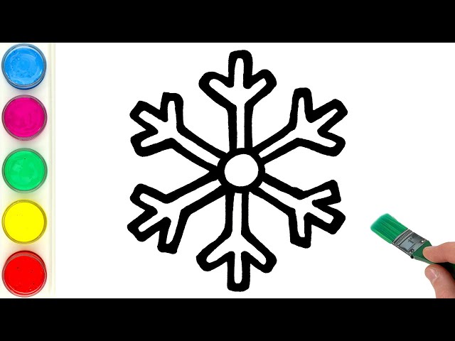 Snowflake Picture Drawing Painting Coloring For Kids Toddlers