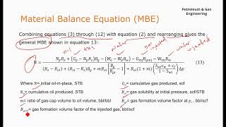 Material Balance Equation (MBE): Formula & Calculations | Part 3