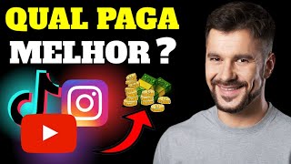 REVELADO!! QUEM PAGA MAIS YOUTUBE, TIKTOK OU INSTAGRAM