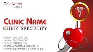 how to make business card for clinic or doctor's