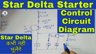 star delta starter control circuit diagram | star delta starter control wiring | star delta