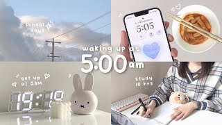 Waking Up at 5AM vlog ☁ study hard, work hard, live healthy | getting my life together
