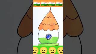 flag drawing on tent #youtubeshorts #shorts #house drawing simple #republicday
