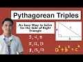 Pythagorean Triples - An Easy Way to Find a Side of Right Triangles @MathTeacherGon