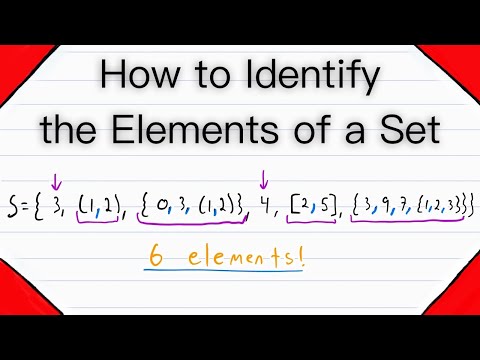 How do you find the elements of a set?