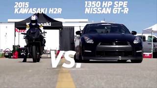 Siêu moto Kawasaki Ninja H2r Đua Với Các Siêu Xe Quá Dữ -  Lamborghini Aventador vs Tiêm kích F16