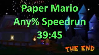 Paper Mario Any% Speedrun in 39:45