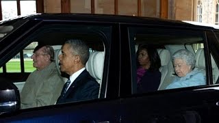President Obama rides royal