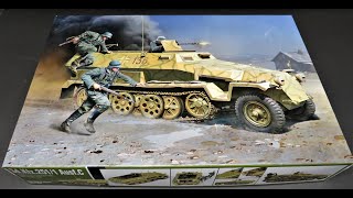 ALL NEW! Sd.Kfz.251/1 Ausf.C German WW2 Armored Half Track 1/35 Scale Model Kit Review Academy 13540