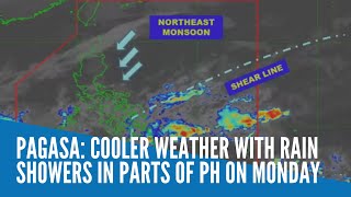 Pagasa: Cooler weather with rain showers in parts of PH on Monday