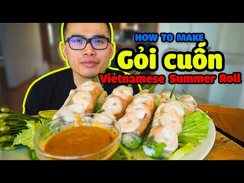 How to make Vietnamese Gỏi Cuốn (Vietnamese Summer Rolls w/ Peanut Sauce) How to make Vietnamese Gỏi Cuốn (Vietnamese Summer Rolls w/ Peanut Sauce)