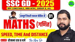 SSC GD 2025 | Time, Speed and Distance Class #1 | Maths For RPF Cons., NTPC, GROUP D etc by Ajay Sir