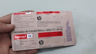 Metrogyl ER tablets USP 600mg // full review in hindi// infection||