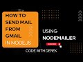 How to Send Email from Gmail Account using Nodemailer in Node.js | Easy Tutorial with Code