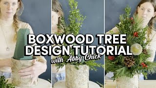 Tabletop Boxwood Tree Tutorial for the Holidays | Florist Education