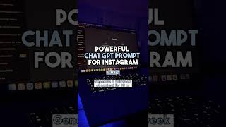 Powerful Chat GPT prompt for Instagram and other social Media. #chatgpt #ai #digitalmarketing