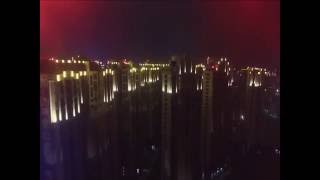 无人机航拍广东惠州市内夜景（二）