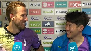 Record breakers! Kane \u0026 Son react to becoming Premier League's most deadly duo!