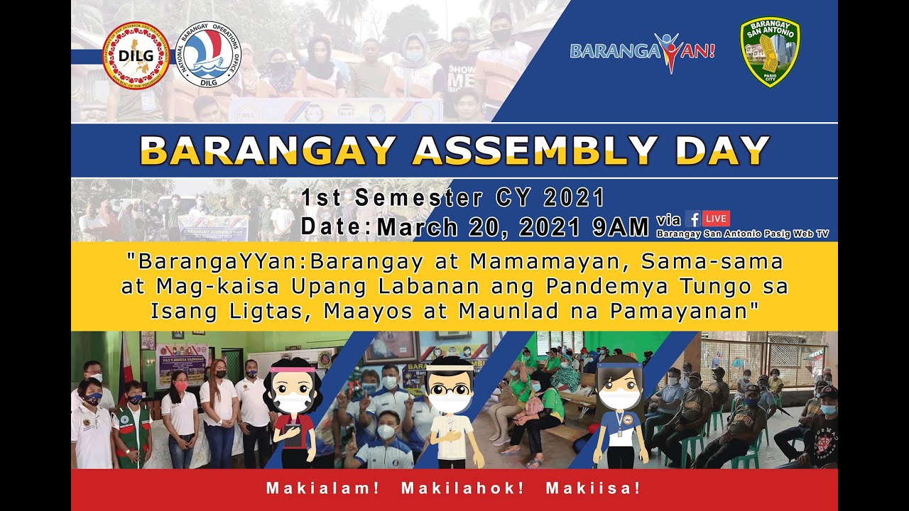 Barangay Assembly - March 20, 2021 - YouTube