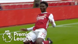 Bukayo Saka draws first blood for Arsenal against Sheffield United | Premier League | NBC Sports